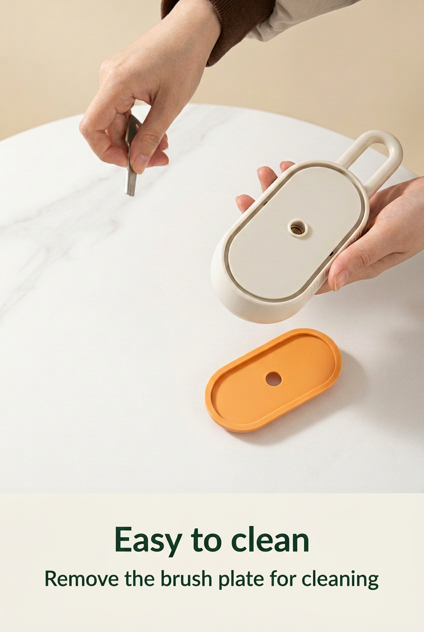 Refined pet brush cleaning demonstration